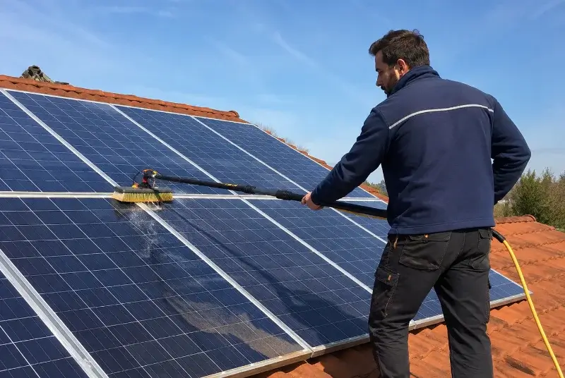 Nettoyage et entretien de panneaux solaires à Nâves-Parmelan